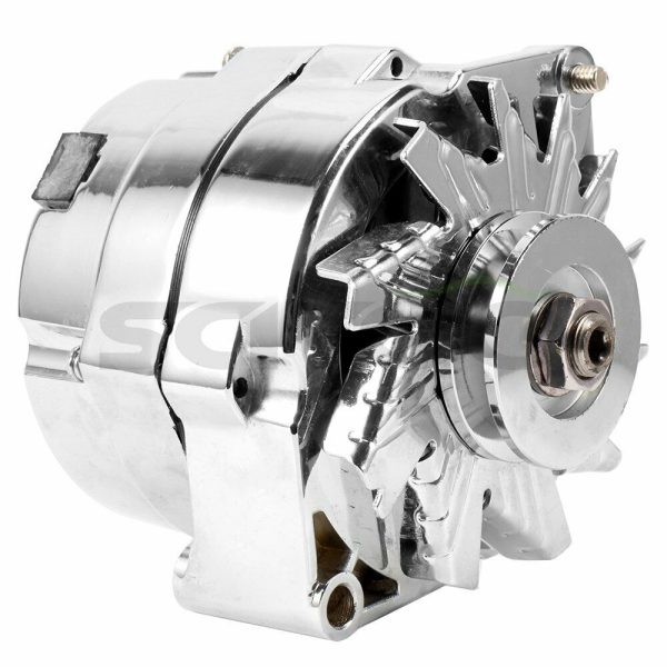 Alternator for 110Amp Chrome Street Rod GM 305 350 BBC SBC 1 Wire Self Exciting