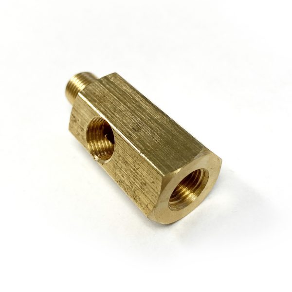 Oil Pressure Sensor Tee 1/8''NPT to Adapter Fitting Turbo Supply Feed Line Gauge